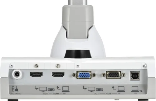 Vista 5 de Elmo Presentador visual STEM-CAM modelo 1379 TT-12W, cámara de documentos con zoom de 192x (12x óptico + 16x digital), sensor CMOS de 1/2.3