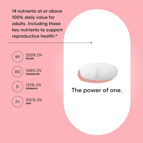 Vista 2 de One A Day Multivitamínico prenatal de planificación del embarazo para mujeres, vitaminas preembarazo para mujeres con metilfolato, ácido fólico