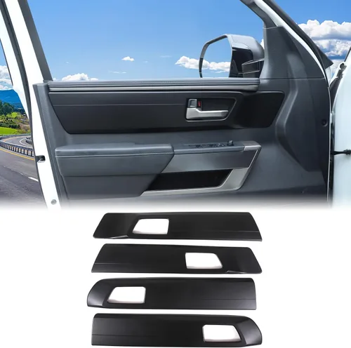 Vista 12 de Aunginsy 4 piezas cubierta de panel de manija interior de puerta para auto, compatible con Toyota Tundra 2022 2023 2024 2025, protector de panel