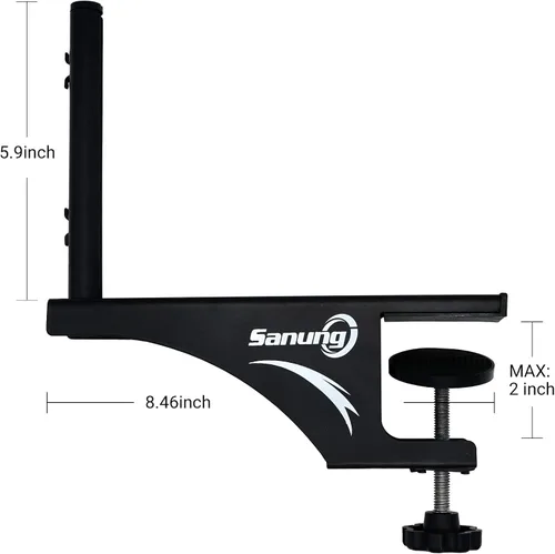Vista 3 de Sanung S405 - Juego de red de tenis de mesa gruesa y postes, profesional plegable de alta resistencia con abrazadera con base estable para mesa