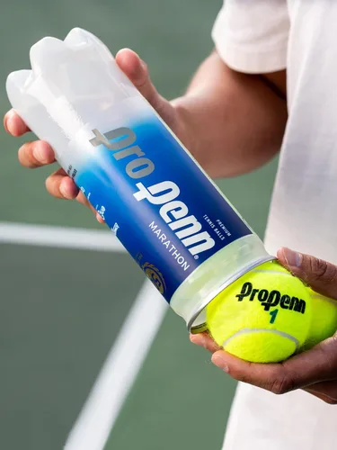 Vista 2 de Pro Penn Marathon - Pelotas de tenis presurizadas de fieltro extra resistente, 1 lata, 3 pelotas