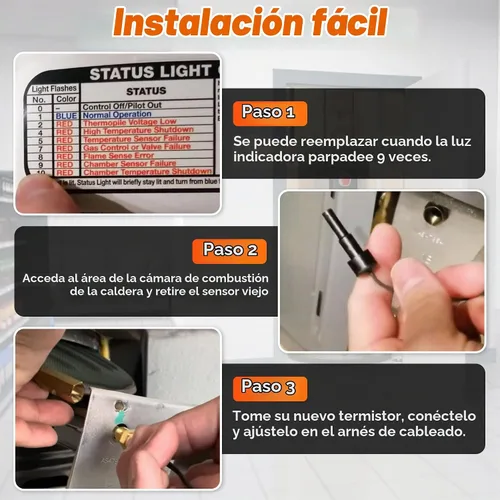Vista 6 de Sensor de cámara AP19299 compatible con calentador de agua Rheem, 1
