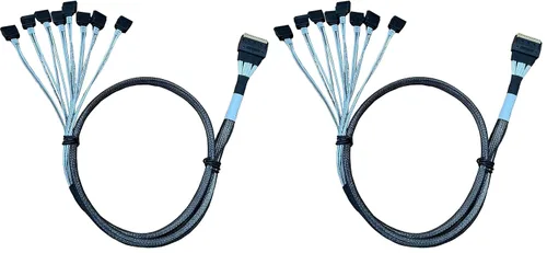 Vista 7 de Dispositivo de carga de 8 a 8 unidades, de 74P a 8 unidades de 74P a 8 unidades de 7P, SlimSAS Host/RAID a SATA Target HD, cable de 33.5 in