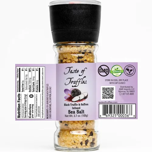 Vista 2 de Trufa Negra y Sal Marina de Azafrán Peso 3.7 oz (105 gr)