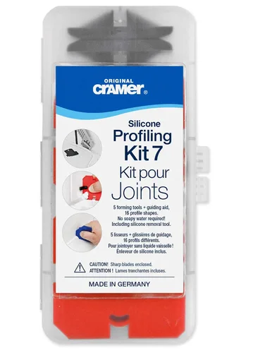 Vista 2 de Cramer 40407US Kit de perfilado de silicona7 - Kit de herramientas de calafateo profesional con herramientas de acabado de sellador y herramientas