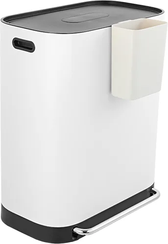 Vista 11 de happimess Beni - Cubo de basura doble de 16 galones, color beige Almendra