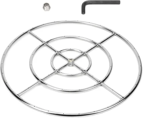 Vista 8 de Stanbroil 12 Inch Round Fire Pit Burner Ring for Natural Gas & Propane