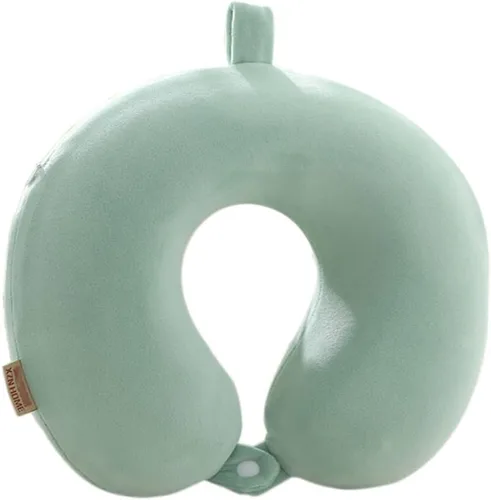 Vista 9 de GDEOUP Almohada de viaje - Almohada cervical de espuma viscoelástica, almohada de apoyo para el cuello, lujosa compacta y ligera de empaque rápido