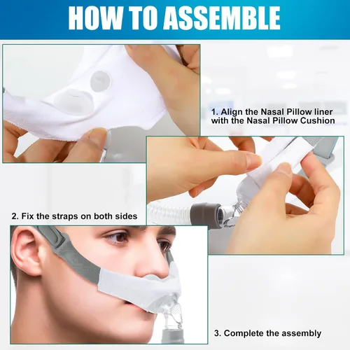 Vista 5 de Nuanchu 12 fundas de almohada nasal, fundas de almohada nasal, forro de algodón, protector de piel para dormir, cómodo, reutilizable, reduce