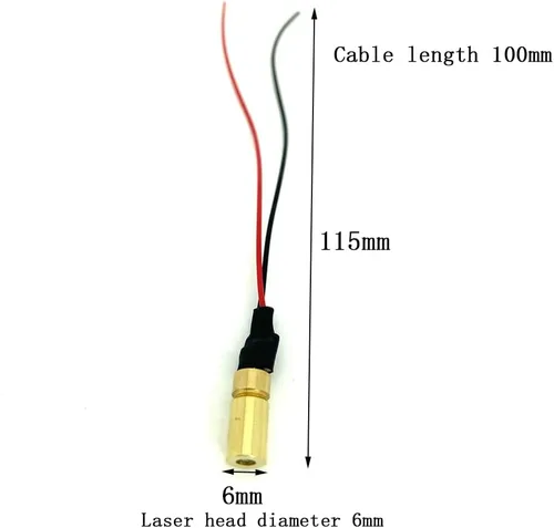 Vista 2 de módulo láser de luz roja 650nm módulo láser industrial longitud focal ajustable (cross-2packs)