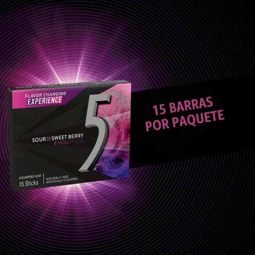 Vista 4 de 5 GUM Evolution - Paquete de goma de mascar sin azúcar de bayas ácidas a