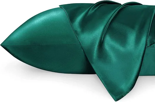 Vista 10 de Ciana Funda de almohada de satén para cabello y piel Queen - Juego de 2 fundas de almohada de seda satinada lujosas y sedosas con cierre de sobre