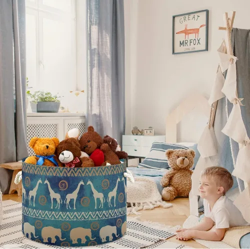 Vista 5 de visesunny Cesta plegable de gran capacidad con asas de algodón duraderas, solución organizadora para el hogar, oficina, dormitorio, armario