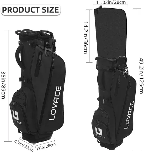 Vista 5 de Bolsa de golf de 14 vías, bolsas de golf ligeras con soporte para hombres y mujeres
