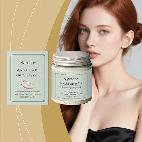 Vista 2 de Matcha Green Tea Skin Energising Mask, Antioxidant, Cleansing & Hydrating, with Chia Seeds, 4.23 oz
