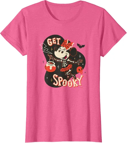 Vista 62 de Disney Disfraz de esqueleto de Minnie Mouse para Halloween, camiseta espeluznante Negro