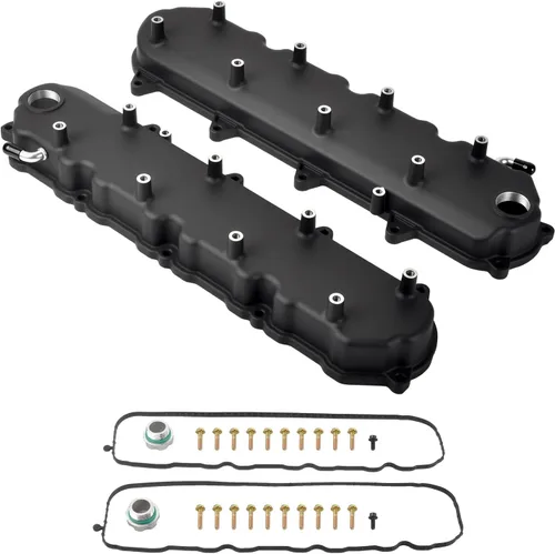 Vista 9 de Cubierta de válvula de motores de aluminio fundido con soportes de bobina compatible con GM LS LS1 LS2 LS3 LS6 5.3 6.0 - Negro