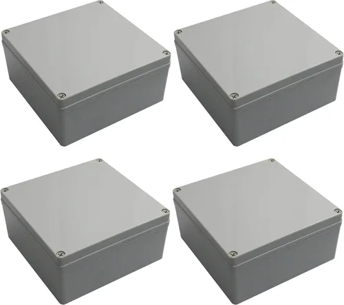 Vista 9 de Caja de conexiones eléctricas resistente a la intemperie de 4 x 4 x 2.4 pulgadas, carcasa impermeable IP65 para exteriores, plástico