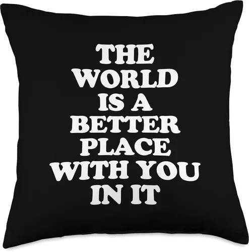 Vista 4 de The World Is A Better Place With You In It - Mental Health Throw Pillow
