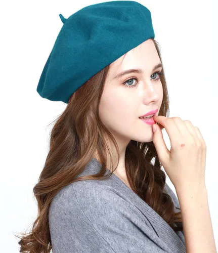 Vista 41 de WW004 Invierno 100% Lana Cálida Arte Francés Vasco Boina Tam Beanie Cap