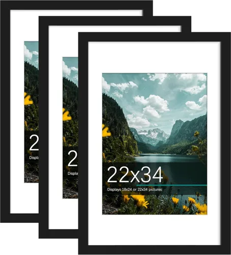 Vista 42 de Picrit Paquete de 3 portarretratos de 20 x 20 pulgadas, póster de 16 x 16 pulgadas con paspartú o de 20 x 20 pulgadas sin paspartú para montaje