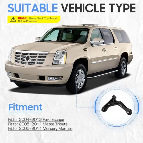 Vista 2 de Brazo de Control Inferior Delantero con Conjunto de Junta Esférica Compatible con Ford Escape 2004-2012, Mazda Tribute 2005-2011, Mercury Mariner