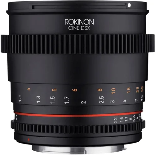 Vista 2 de Rokinon 85mm T1.5 Lente de cine de alta velocidad DSX de cuadro completo para Canon EF La lente de cine DSX ofrece un control de enfoque suave