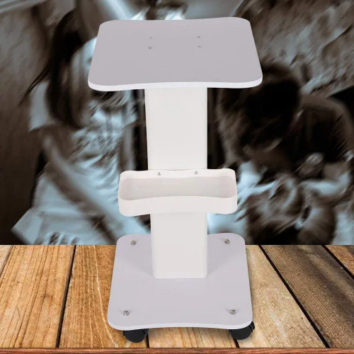 Vista 7 de Rolling Salon Trolley Tray Cart Multifunción Instrument Tray Station Tool Storage Tray Station Station con estante