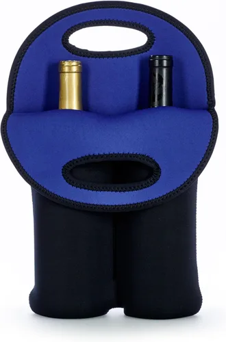 Vista 7 de BUILT 2B-BLK - Bolsa de neopreno resistente a manchas para 2 botellas de vino/agua, color negro