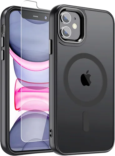 Vista 56 de WRJ Funda magnética mate para iPhone Air de 6.5 pulgadas, [compatible con Magsafe] [protección contra caídas de grado militar], delgada Negro