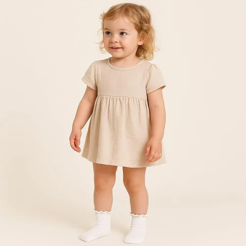 Vista 4 de Calcetines con volantes para bebés y niñas recién nacidos, niñas de rodilla alta, calcetines de algodón sólido de largo