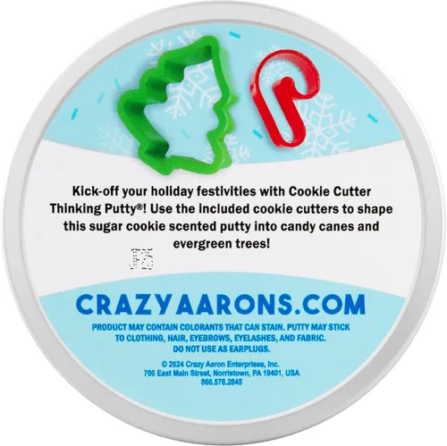 Vista 8 de Crazy Aaron's Thinking Putty® - Cortador de galletas, cortador de galletas, masilla sensorial para niños y adultos en una lata de 4 pulgadas