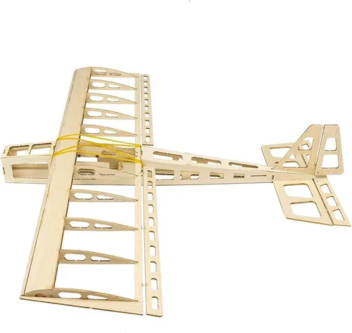 Vista 4 de Balsa Wood Aircraft 22.835 in Mini Stick Entrenamiento Eléctrico Avión Deportivo Necesidad de Construir para Adultos (R0301)