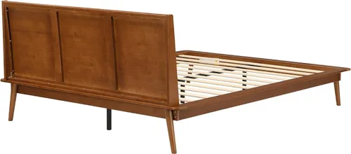 Vista 6 de Merax Queen Size Bamboo Platform Bed Frame with Headboard (Walnut Brown)