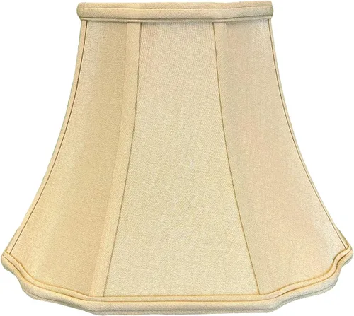 Vista 2 de Royal Designs, Inc. Pantalla de lámpara de esquina exterior con base acampanada y festón, BS-701-12AGL, Dorado Antiguo, 6.5 x 12 x 9.25 pulgadas