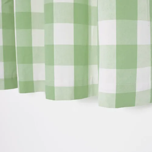 Vista 210 de Cenefas de cortina para ventana de 16 pulgadas de largo, 2 paneles de cuadros búfalo, cortinas pequeñas con bolsillo para barra, estilo clásico