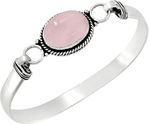 Vista 10 de Pulseras de piedras preciosas ovaladas naturales para mujer Amatista