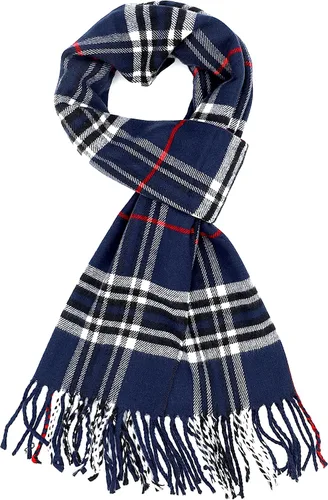 Vista 129 de Bufanda de invierno Achillea suave y cálida, de tartán, a cuadros, de cachemira, unisex