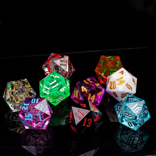 Vista 7 de D20 Dado Único de 55mm, Dado DND de 20 Caras, Dado D20 Gigante Poliédrico D&D de Tamaño Grande para Dungeons and Dragons, RPG, Juegos de Mesa MTG
