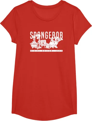 Vista 56 de Bob Esponja Vintage Group Simple Logo Camiseta, Negro