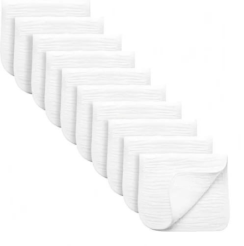 Vista 11 de Synrroe Paños de muselina grandes para eructos, paños de muselina para bebés niñas y niños, paquete de 10 extraabsorbentes y suaves de muselina, 6