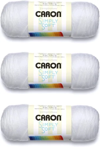 Vista 8 de Caron Simply Soft Party Lana de 3 Onzas, Rojo vivo brillante