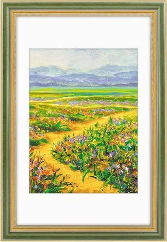 Vista 15 de Golden State Art, Marco de fotos adornado de 8 x 10 pulgadas para fotos de 5 x 7 pulgadas con paspartú o impresiones de 8 x 10 sin paspartú, cristal