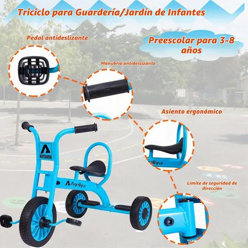 Vista 5 de Trike para niños a partir de 3 años, ruedas de goma de acero al