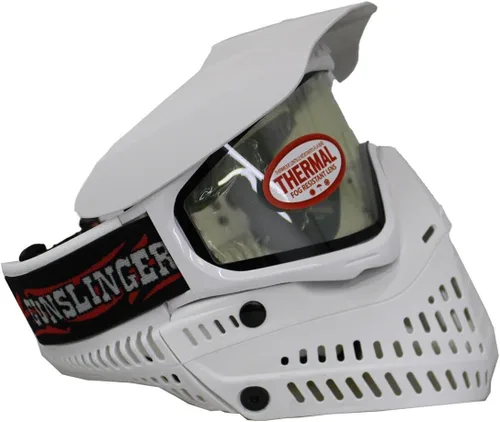 Vista 5 de JT Spectra Proflex L.E. - Gafas de máscara de paintball con lente térmica transparente + fuego, pistolero blanco