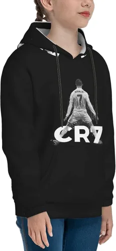Vista 3 de LUJA DLING Ronaldo #7 Cr7 - Sudadera con capucha para adolescentes con bolsillo
