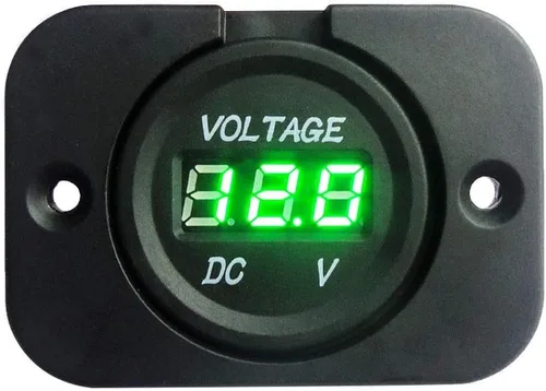 Vista 8 de ZYTC Voltímetro de pantalla LED digital universal Medidor de voltaje impermeable para DC 12V-24V Coche Motocicleta Auto Camión (azul)