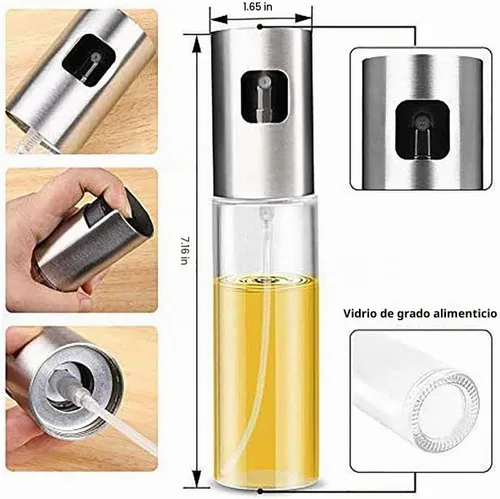 Vista 2 de Pulverizador de aceite para cocinar, 3.4 fl oz, espray de aceite de oliva