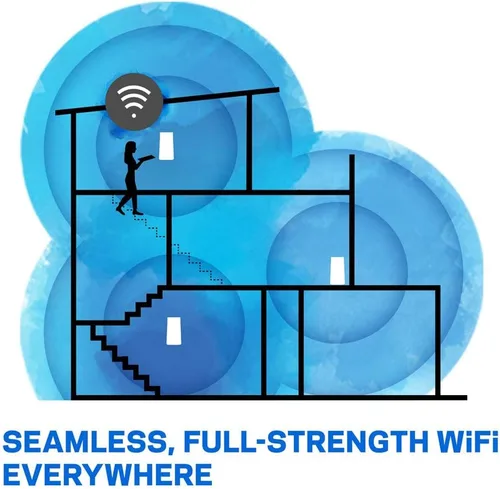Vista 5 de Linksys VLP01 Velop Sistema WiFi de malla AC1200 de doble banda 1 paquete de reemplazo de enrutador