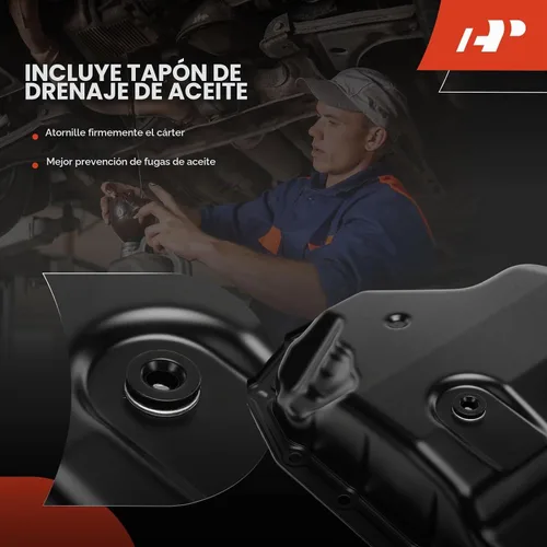 Vista 7 de A-Premium - Bandeja de aceite de transmisión con tapón de drenaje